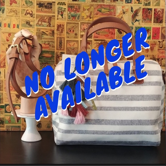 Fossil Handbags - NEW! Fossil Rachel Satchel Blue Stripe Crossbody
